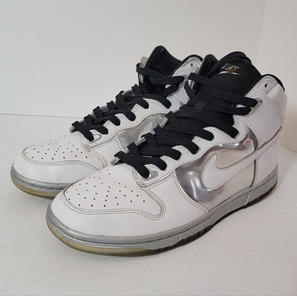 [DX5928-100] Nike Women’s Dunk High SE “Chrome” Casual Sneakers Size 10
